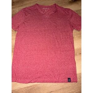 Lucky Brand Mens Red Heather V Neck T Shirt Size Medium